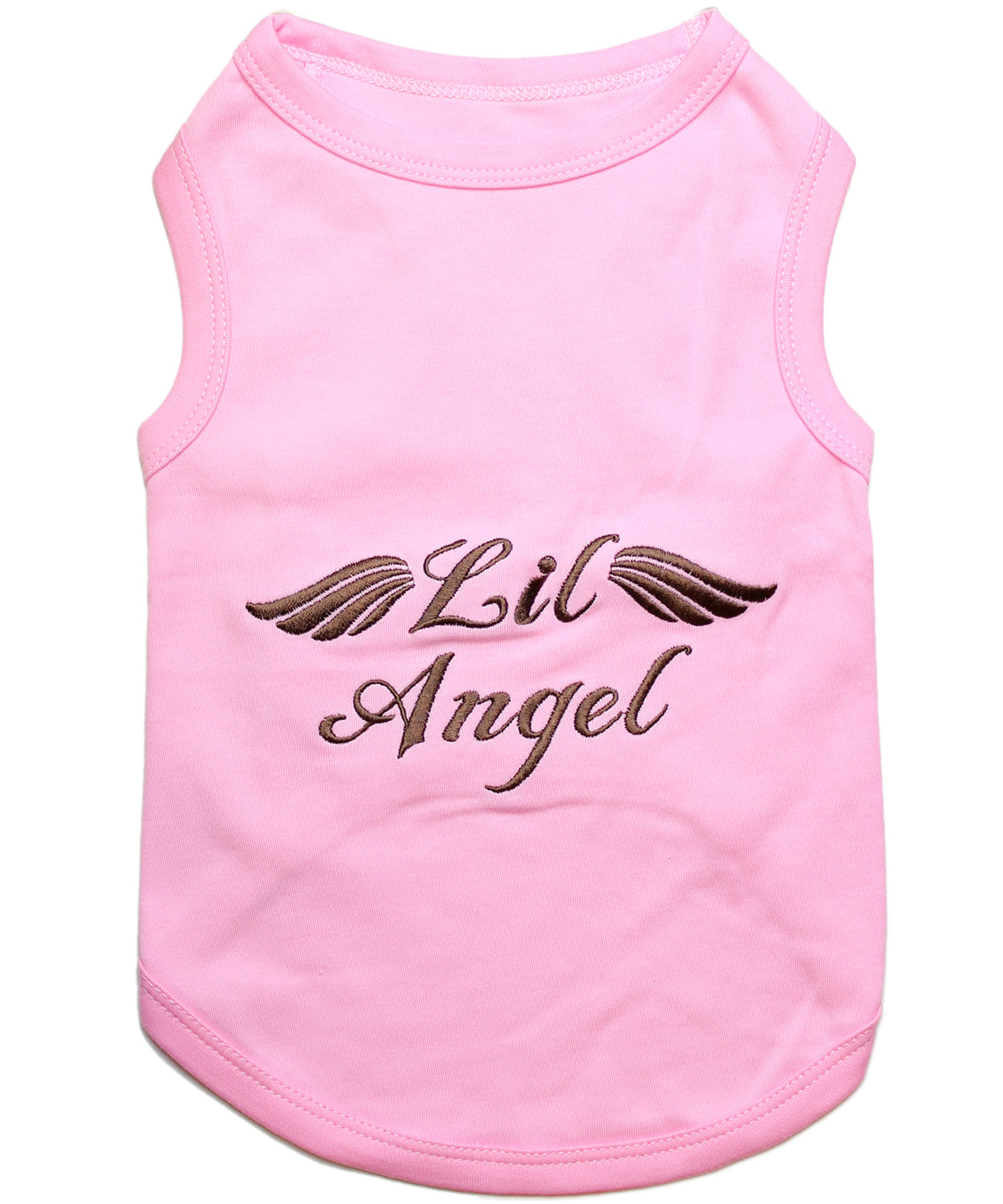 Parisian Pet Lil Angel Dog & Cat T-Shirt – Cute Embroidered Cotton, Comfortable & Stylish – Pink