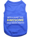 Parisian Pet Awesome Dog T-Shirt-Blue