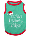 Parisian Pet Santas Little Helper Dog T-Shirt-Green