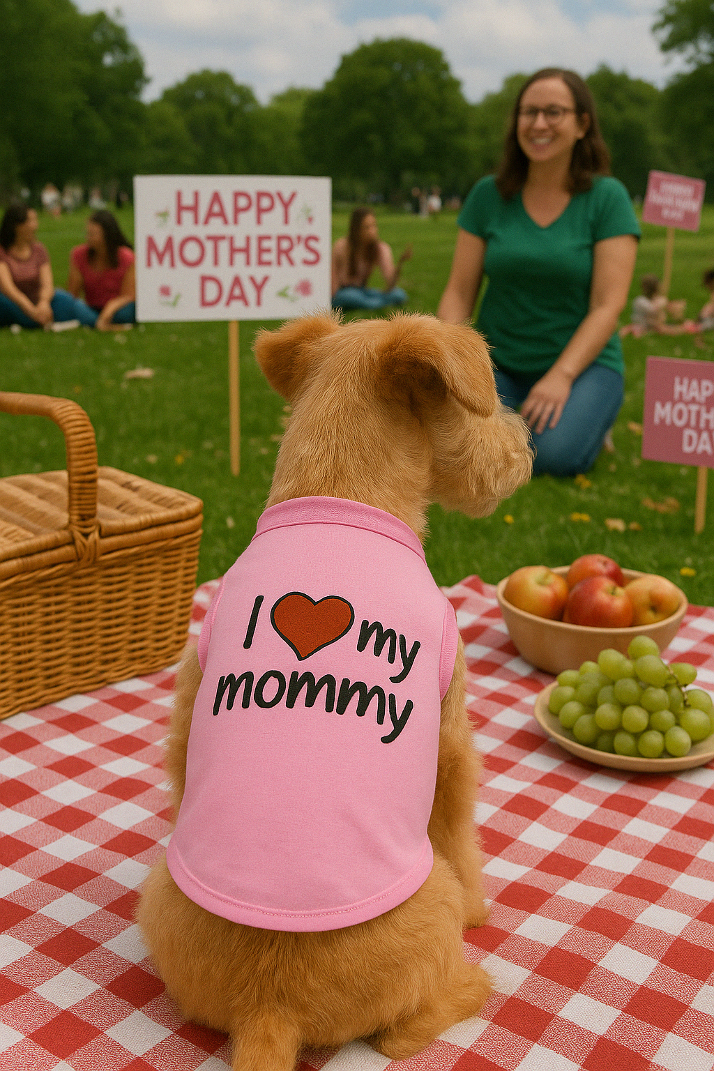 Parisian Pet I Love Mommy Dog T-Shirt-Pink