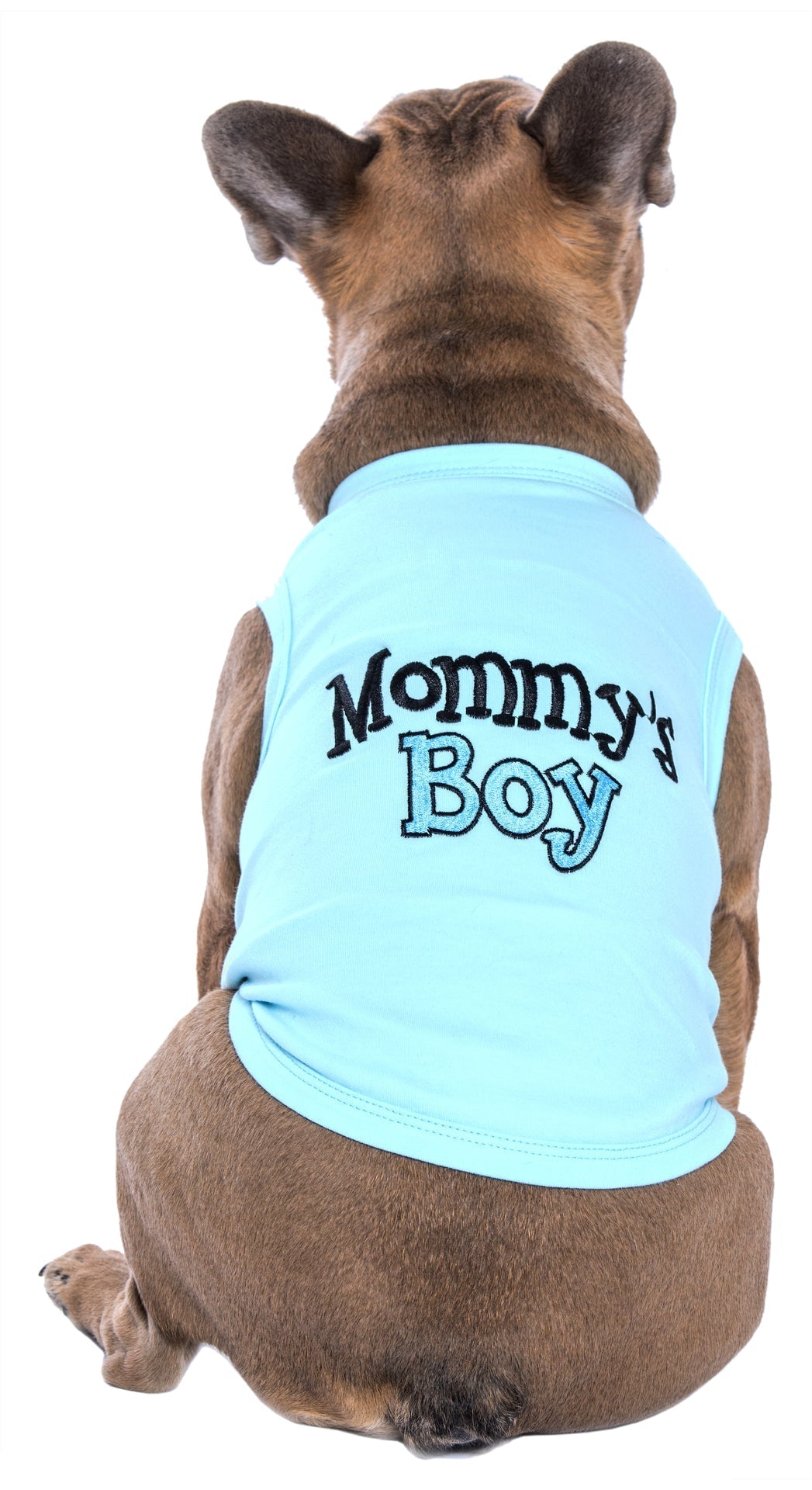 Parisian Pet Mommys Boy Cotton Dog Apparel  Comfortable T-Shirt for Small Dogs and Cats, Light Blue-Valentines Day