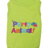 Parisian Pet Party Animal Dog & Cat Shirt – Stylish Cotton T-Shirt, Embroidered Design, Machine Washable Pet Clothing – Light Green