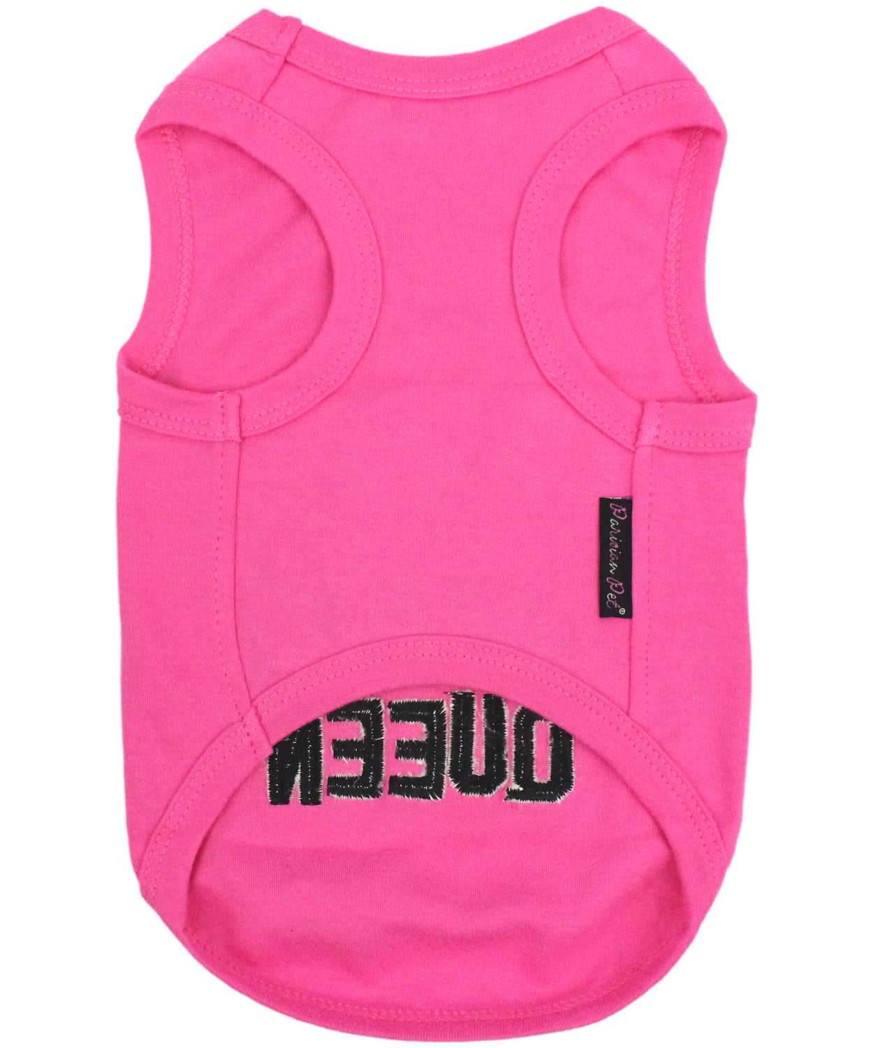 Parisian Pet Drama Queen Embroidered Dog & Cat Shirt - Trendy Pet Apparel, Pink