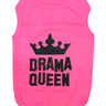 Parisian Pet Drama Queen Embroidered Dog & Cat Shirt - Trendy Pet Apparel, Pink