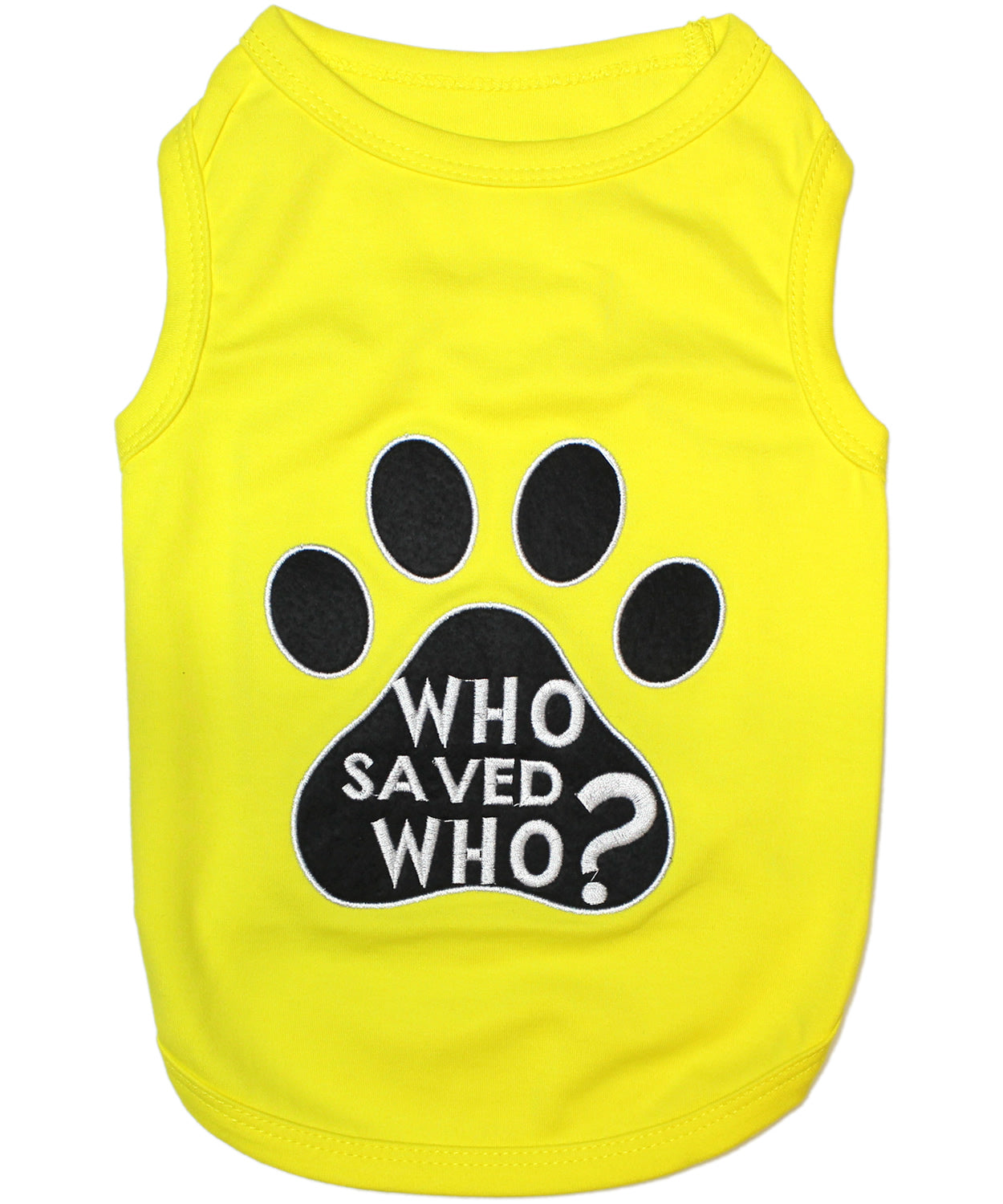 Parisian Pet Who Saved Who Heartwarming Dog Shirt – Funny Slogan Pet T-Shirt for Dogs & Cats, Light Yellow