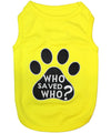 Parisian Pet Who Saved Who Heartwarming Dog T-Shirt-Light Yellow