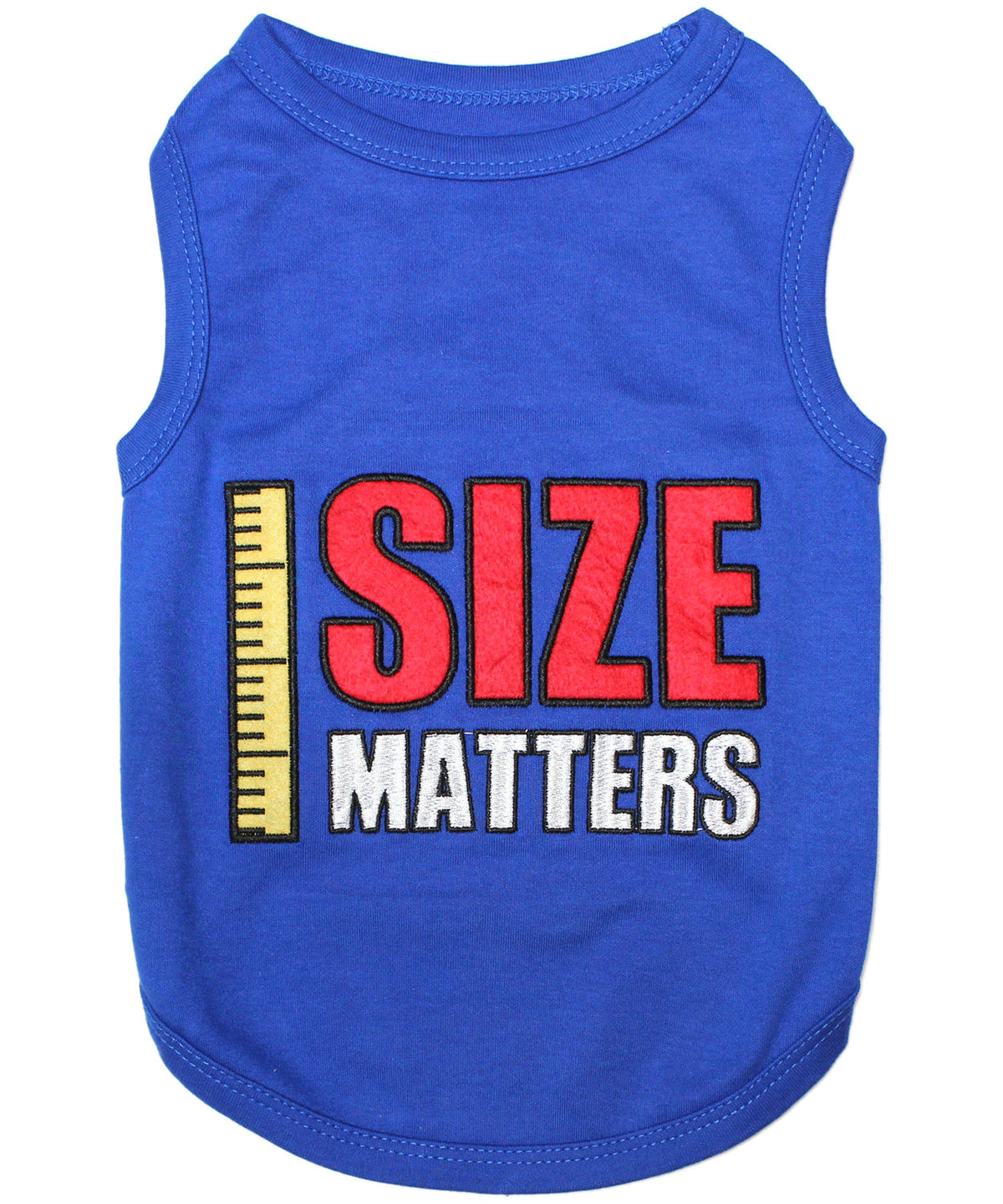 Parisian Pet Size Matters Dog T-Shirt-Navy Blue