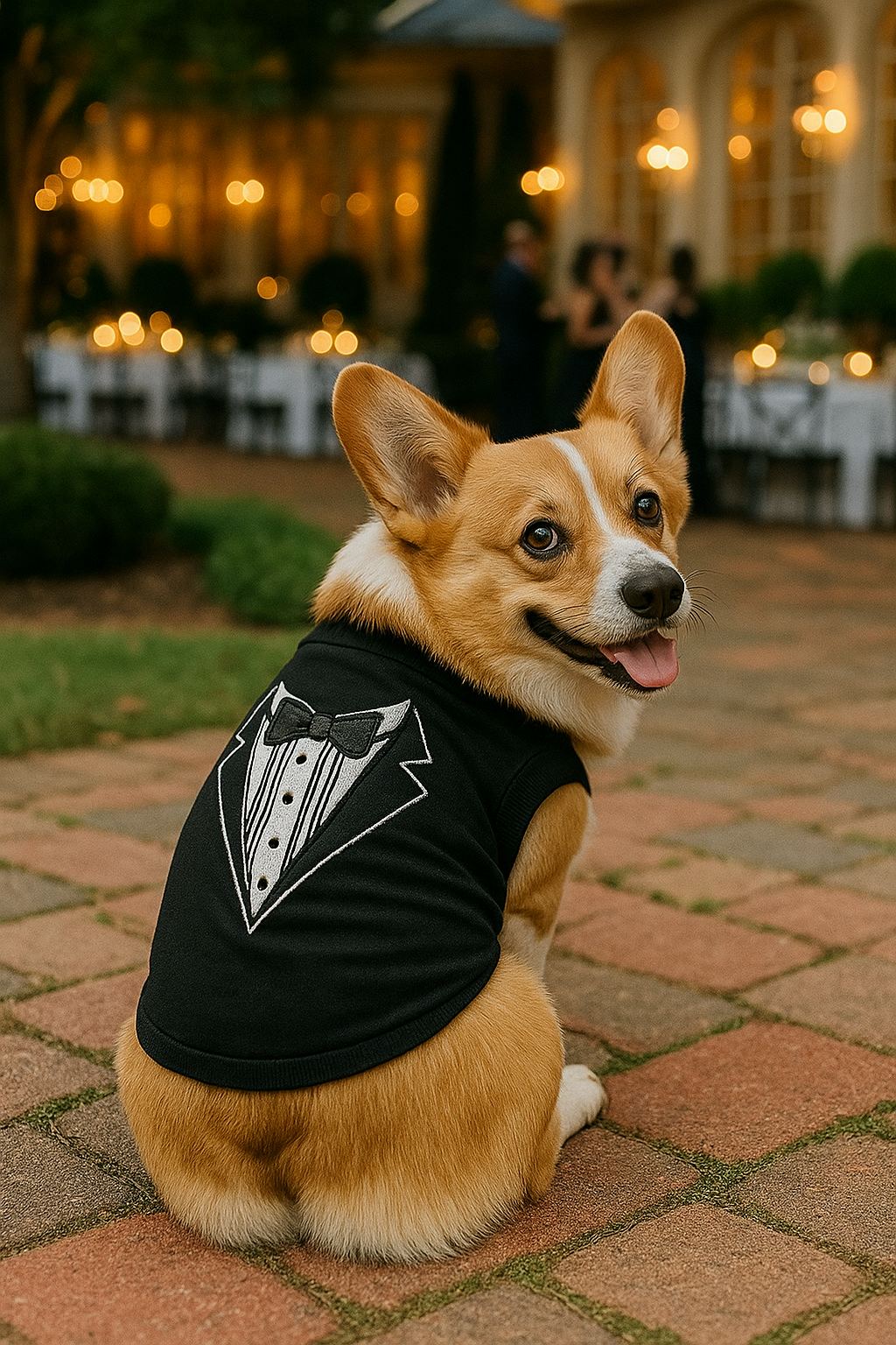 Parisian Pet Tuxedo Stylish Dog Outfit-Black