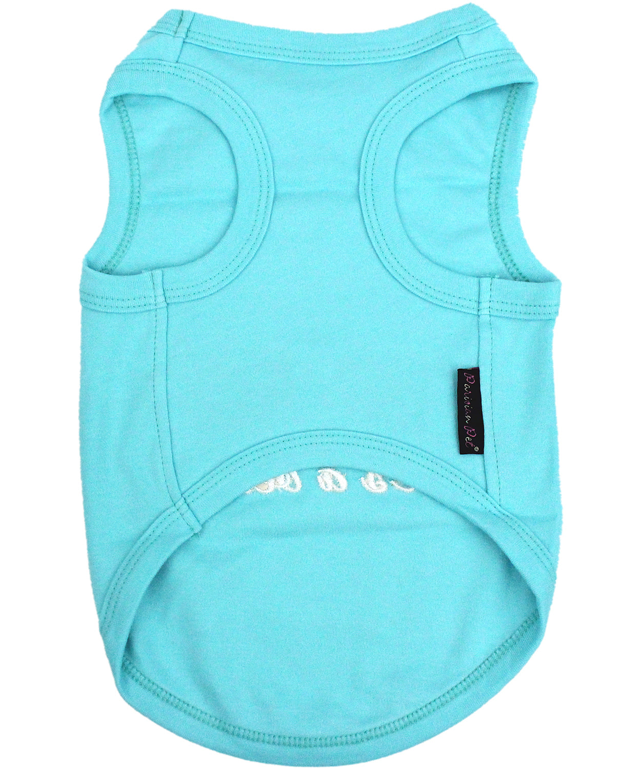Parisian Pet Lifes a Beach Summer Dog T-Shirt-Light Blue