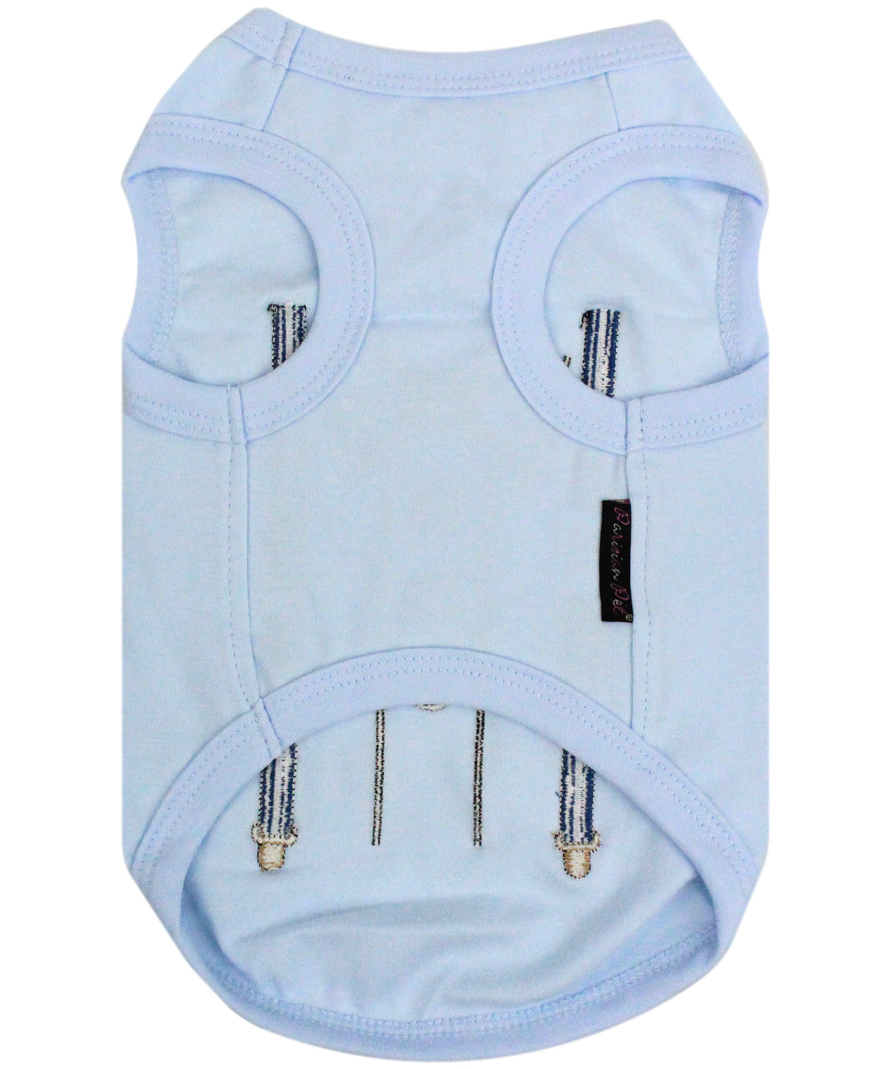 Parisian Pet Suspender Dog Shirt  Formal Outfit for Dogs & Cats, Light Blue