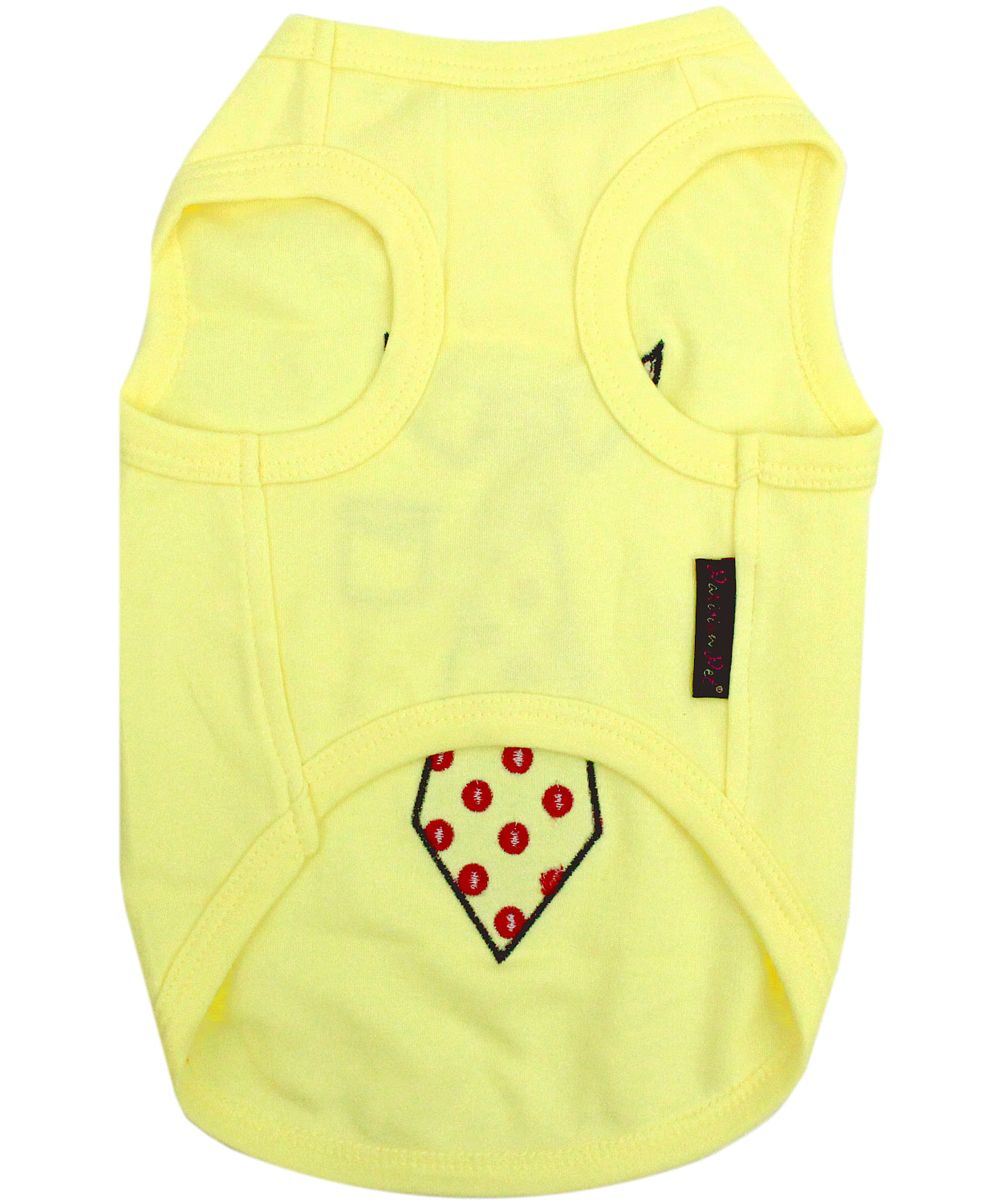 Parisian Pet Tie Dog Shirt  Elegant Formal Attire for Dogs & Cats, Light Yellow