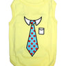 Parisian Pet Tie Dog Shirt – Elegant Formal Attire for Dogs & Cats, Light Yellow