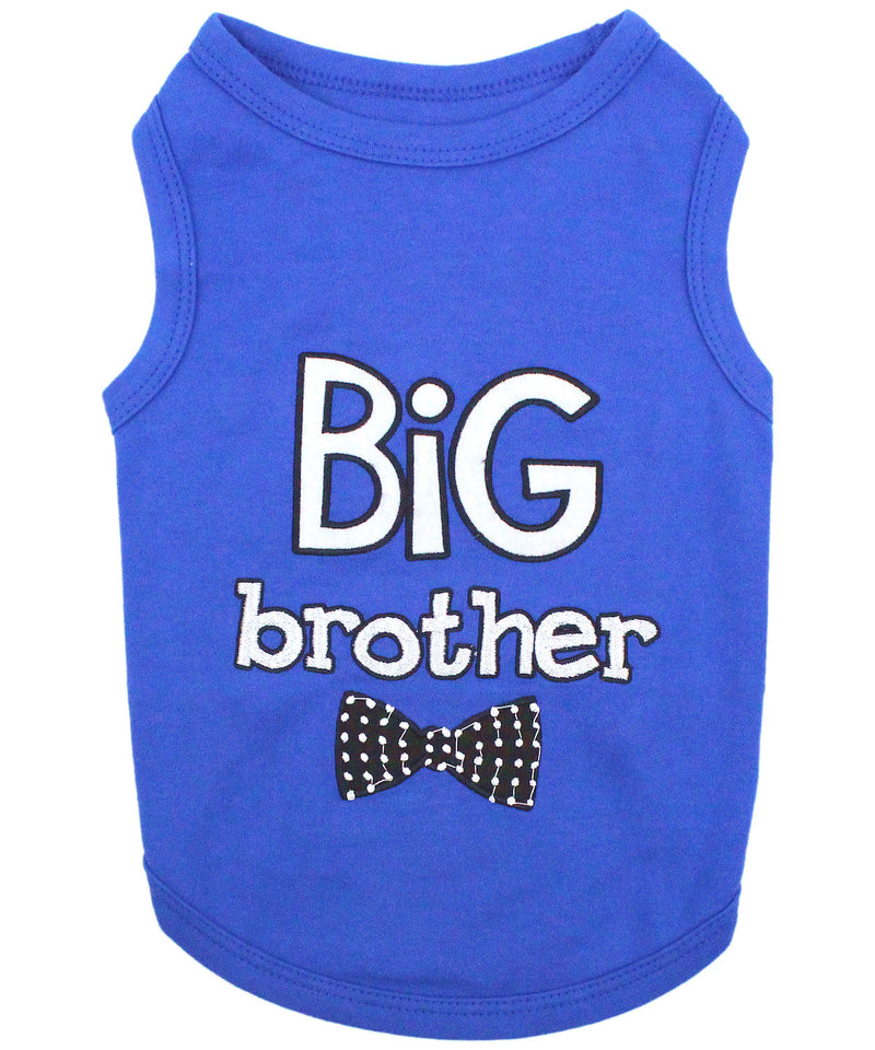 Parisian Pet Big Brother Embroidered Pet T-Shirt-Blue