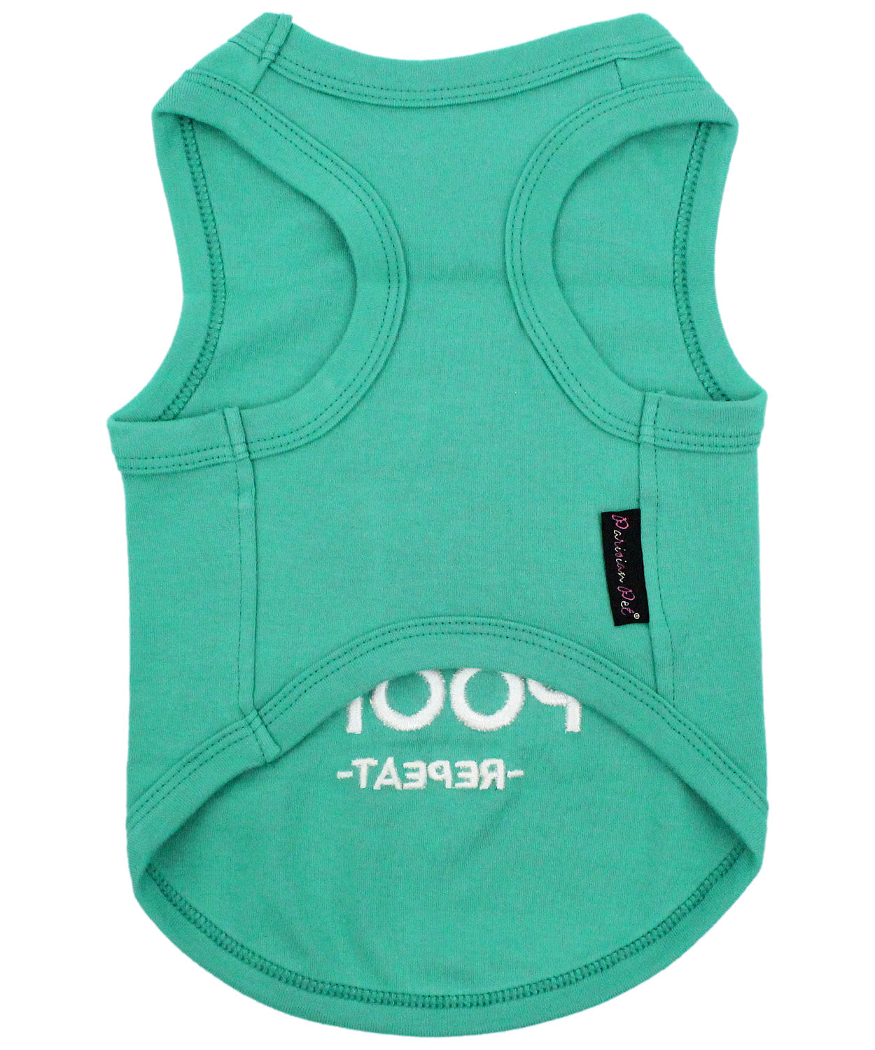 Parisian Pet Sleep Eat Poop Playful Dog Shirt  Trendy Embroidered Pet Apparel for Dogs & Cats, Saint Patricks Day