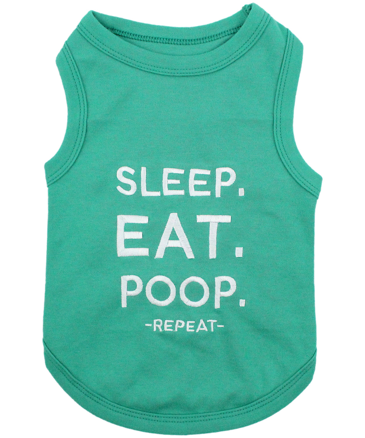 Parisian Pet Sleep Eat Poop Playful Dog Shirt  Trendy Embroidered Pet Apparel for Dogs & Cats, Saint Patricks Day
