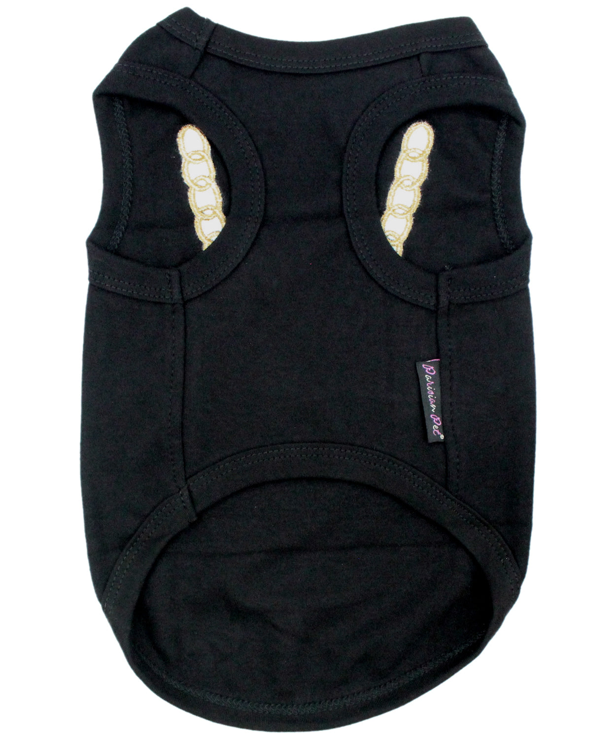 Parisian Pet Bling $ Dog Shirt  Sparkly Embroidered Pet T-Shirt for Dogs & Cats, Black