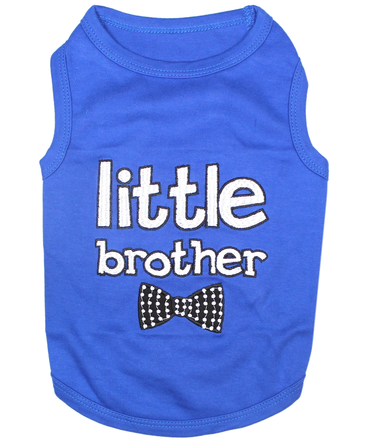 Parisian Pet Little Brother Dog Shirt - Dog Sibling Shirt for Dogs & Cats, Blue