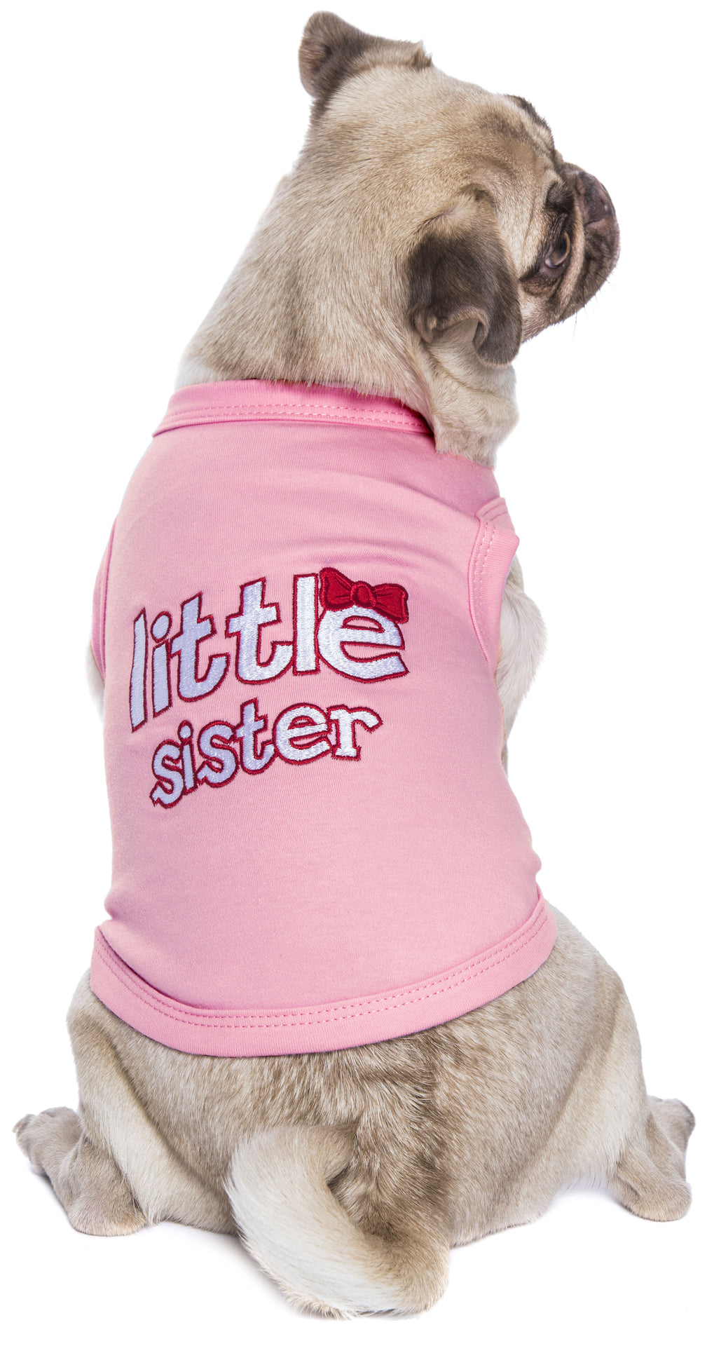 Parisian Pet Little Sister Pet Shirt - Cute Dog Fashion Shirt for Dogs & Cats, Pink