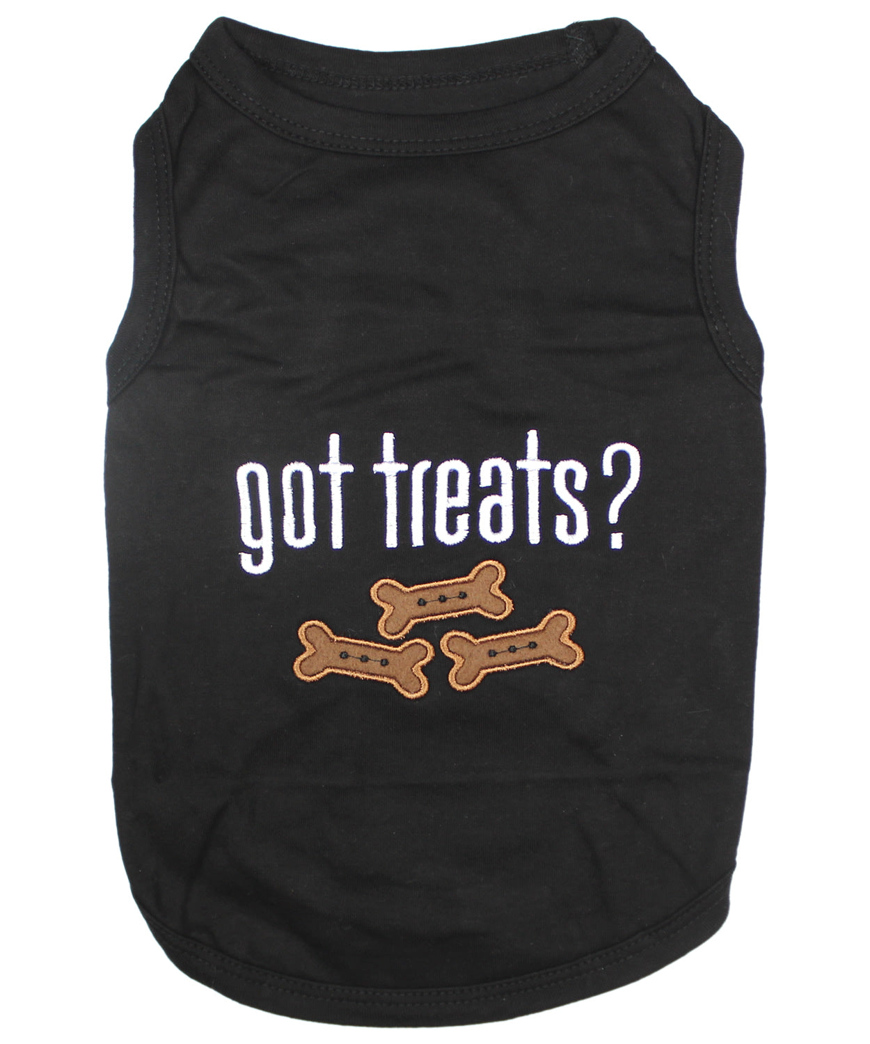 Parisian Pet Got Treats? Novelty Dog Apparel  Fun Embroidered Pet Wear for Dogs & Cats, Black