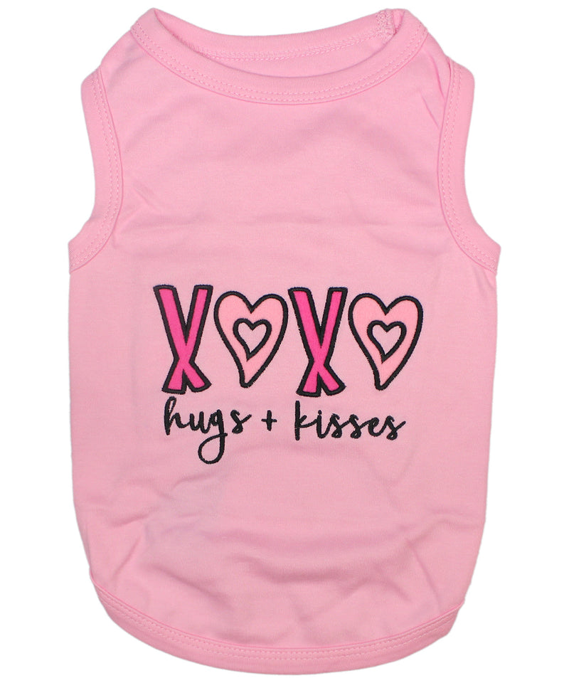 Parisian Pet XOXO Soft Cotton Slogan Dog T-Shirt-Pink