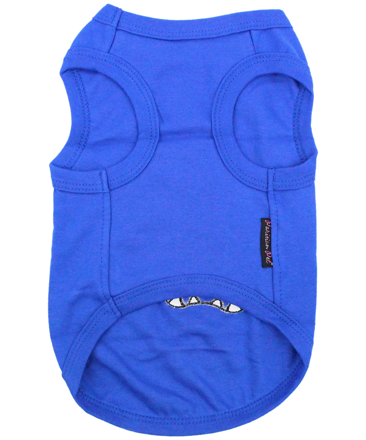 Parisian Pet Little Monster Embroidered Dog T-Shirt-Blue