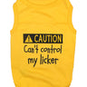 Parisian Pet Licker Novelty Dog Apparel – Fun Embroidered Pet Wear for Dogs & Cats, Yellow