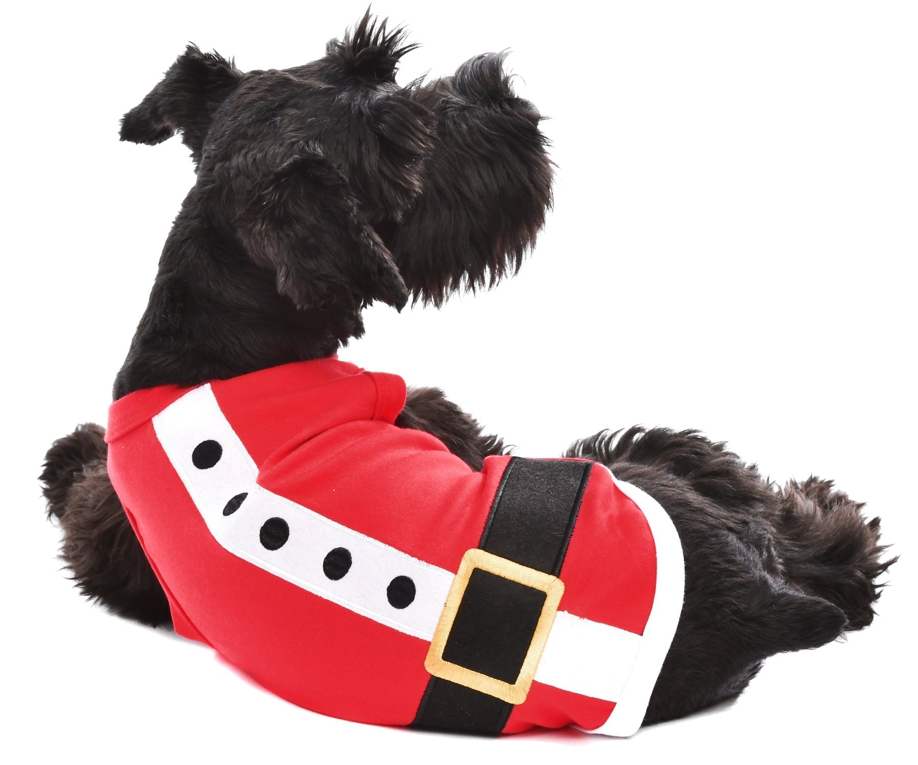 Parisian Pet SantaDog Shirt - Christmas Pet Apparel for Holiday Cheer, Red