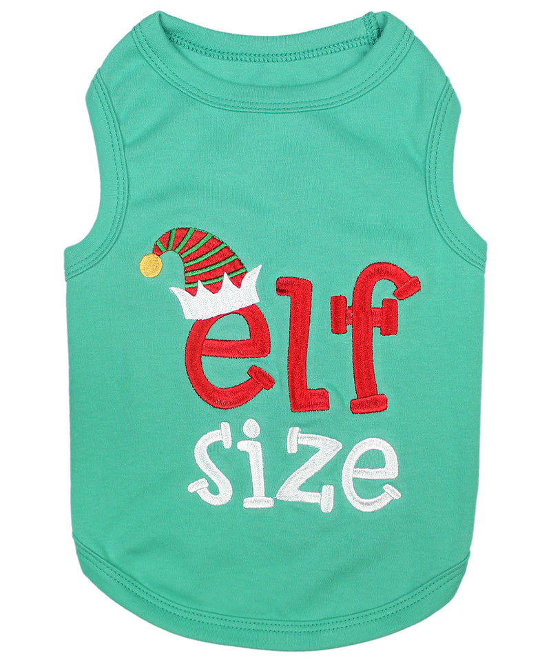 Parisian Pet Embroidered Elf Size Shirt-Green