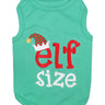 Parisian Pet Embroidered Elf Size Shirt - Holiday Pet Apparel & Christmas Dog Clothes, Green