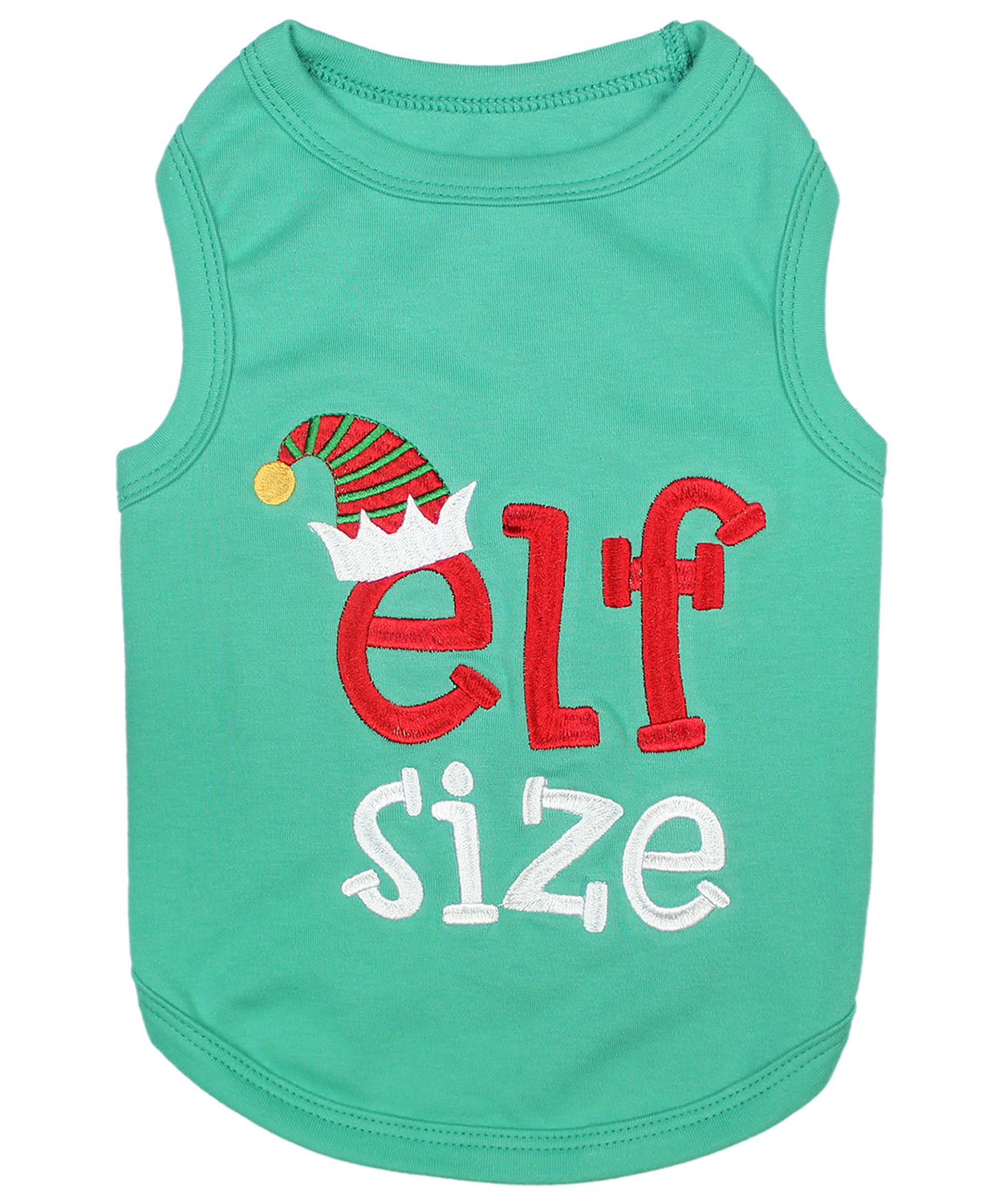Parisian Pet Embroidered Elf Size Shirt - Holiday Pet Apparel & Christmas Dog Clothes, Green
