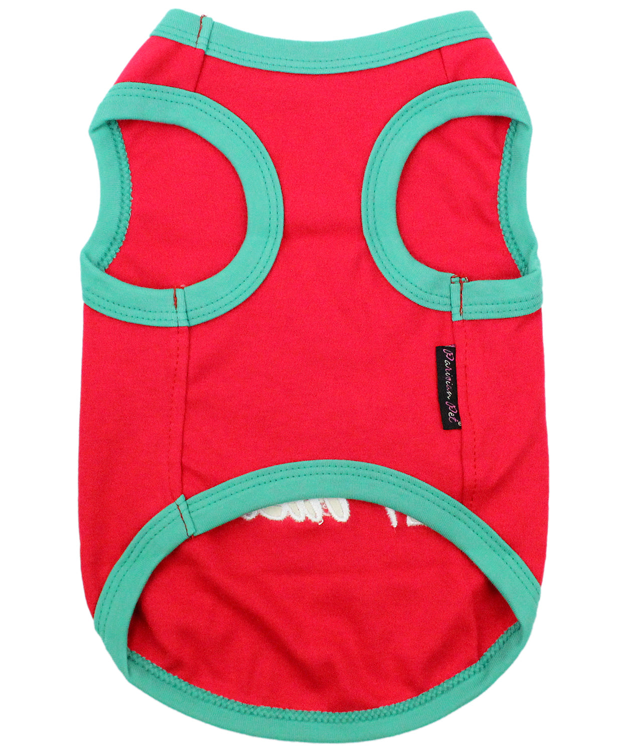 Parisian Pet Naughty or Nice Dog Christmas T-Shirt - Festive Pet Holiday Shirt for Dogs & Cats, Red