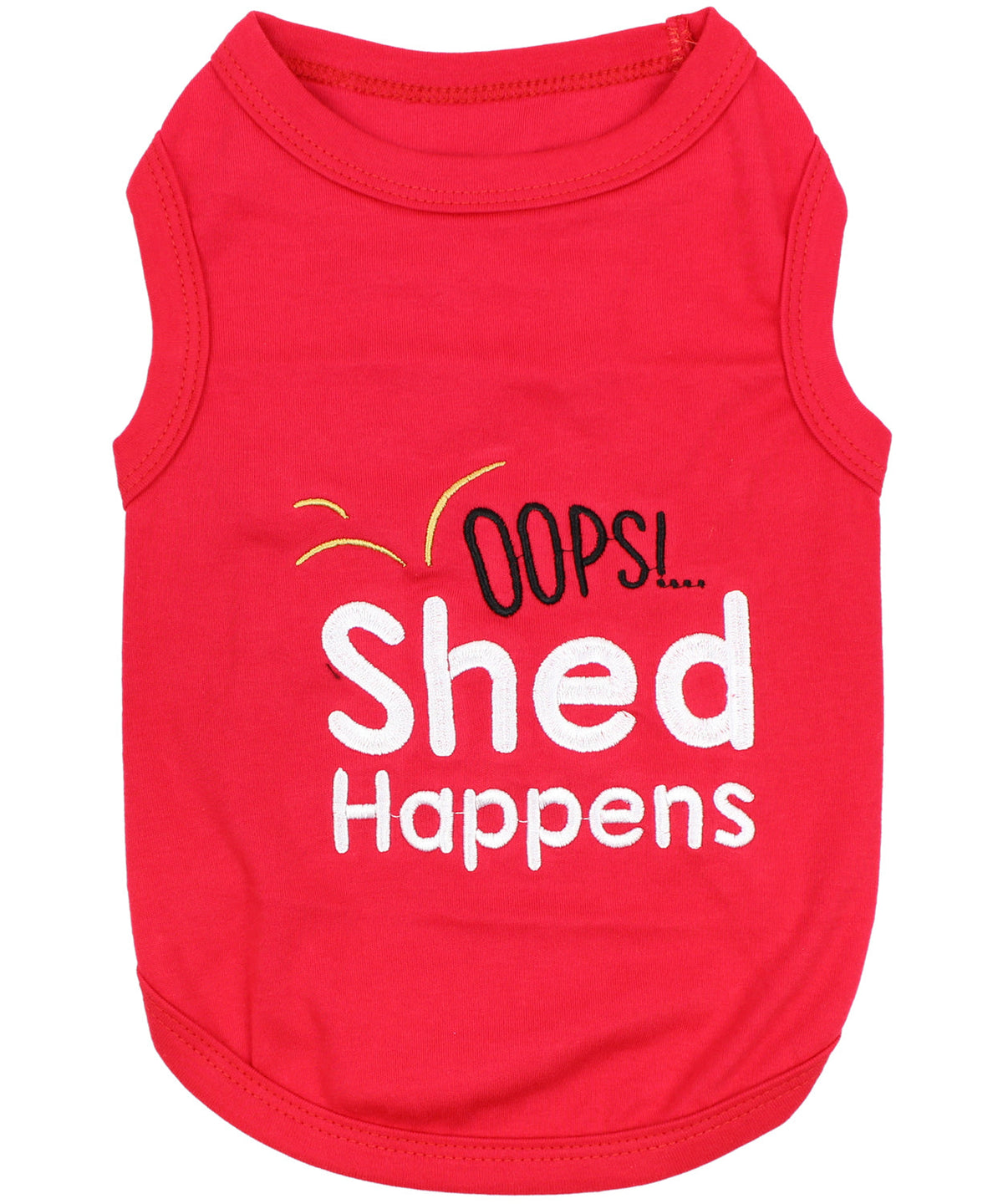 Parisian Pet Shed Happens Funny Dog T-Shirt-Red