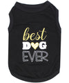 Parisian Pet Best Dog Ever Cute Slogan Dog T-Shirt-Black