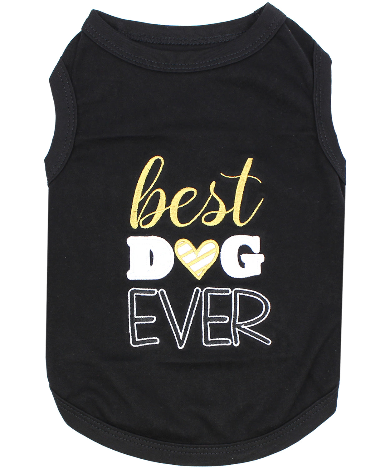 Parisian Pet Best Dog Ever Cute Slogan Dog T-Shirt  Premium Cotton Pet Wear for Small Dogs & Cats, Black-Valentines Day