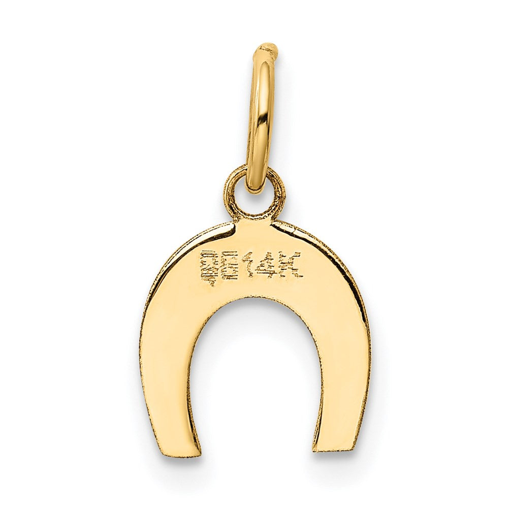 14k Yellow Gold Horseshoe Charm in Polished