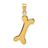 14k Yellow Gold Large Polished Dog Bone Pendant