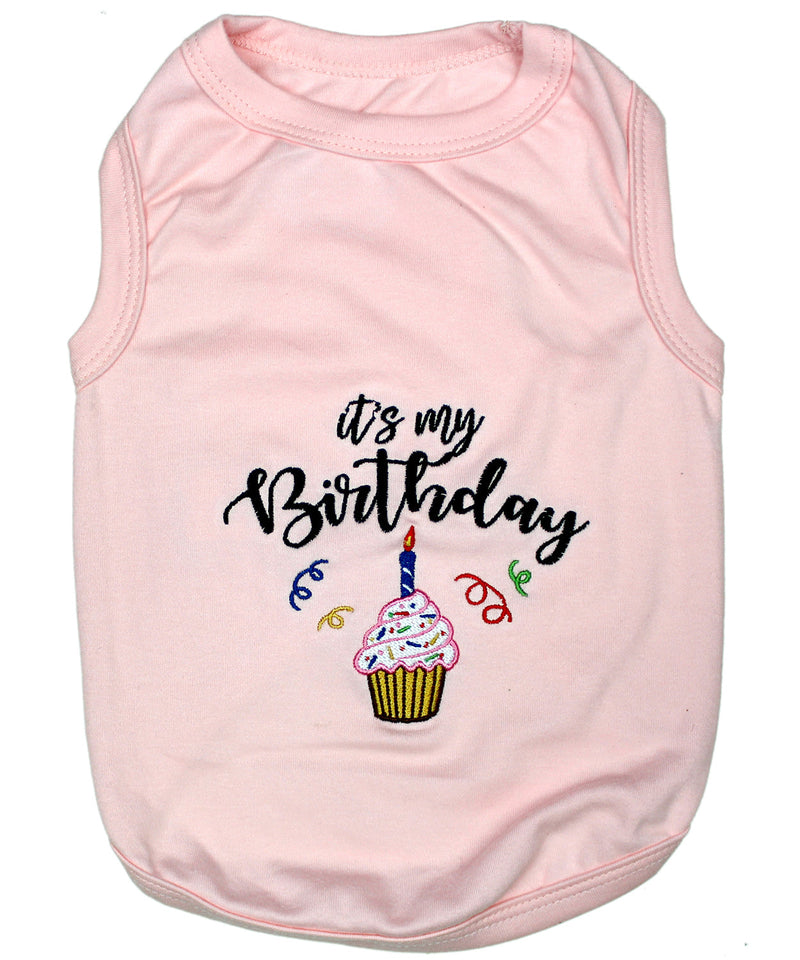 Parisian Pet Birthday Girl Dog T-Shirt-Pink