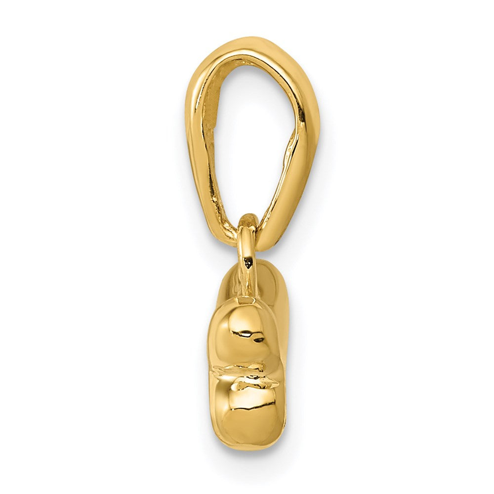14k Yellow Gold Small 3D Polished Dog Bone Pendant