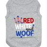 Parisian Pet Red, White & Woof Fourth of July Pet Outfit – Stylish and Breathable Holiday Apparel for Small Dogs & Cats, Red, White & Blue