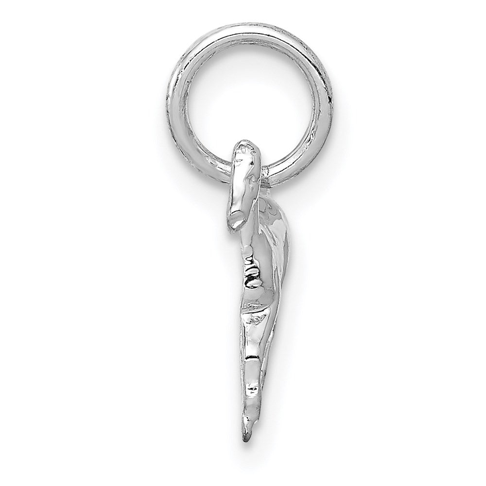 14k White Gold Mini Polished Horse Charm
