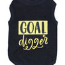 Parisian Pet Goal Digger Motivational Dog Shirt – Trendy Black Embroidered Pet Apparel for Dogs & Cats