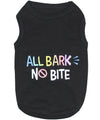 Parisian Pet All Bark No Bite Embroidered Dog T-Shirt-Black
