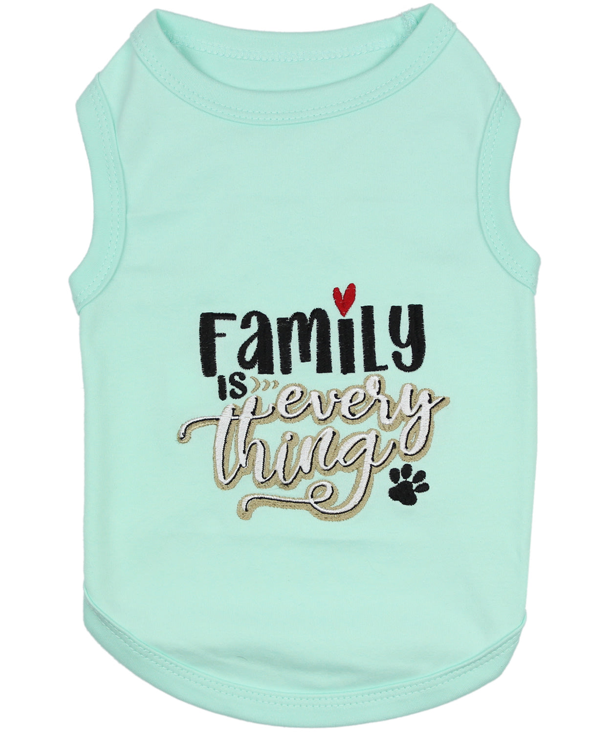 Parisian Pet Family is Everything Comfortable Dog T-Shirt-Light Blue