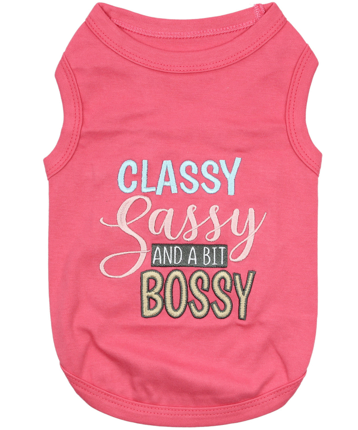 Parisian Pet Classy, Sassy, & a Bit Bossy Dog T-Shirt-Pink