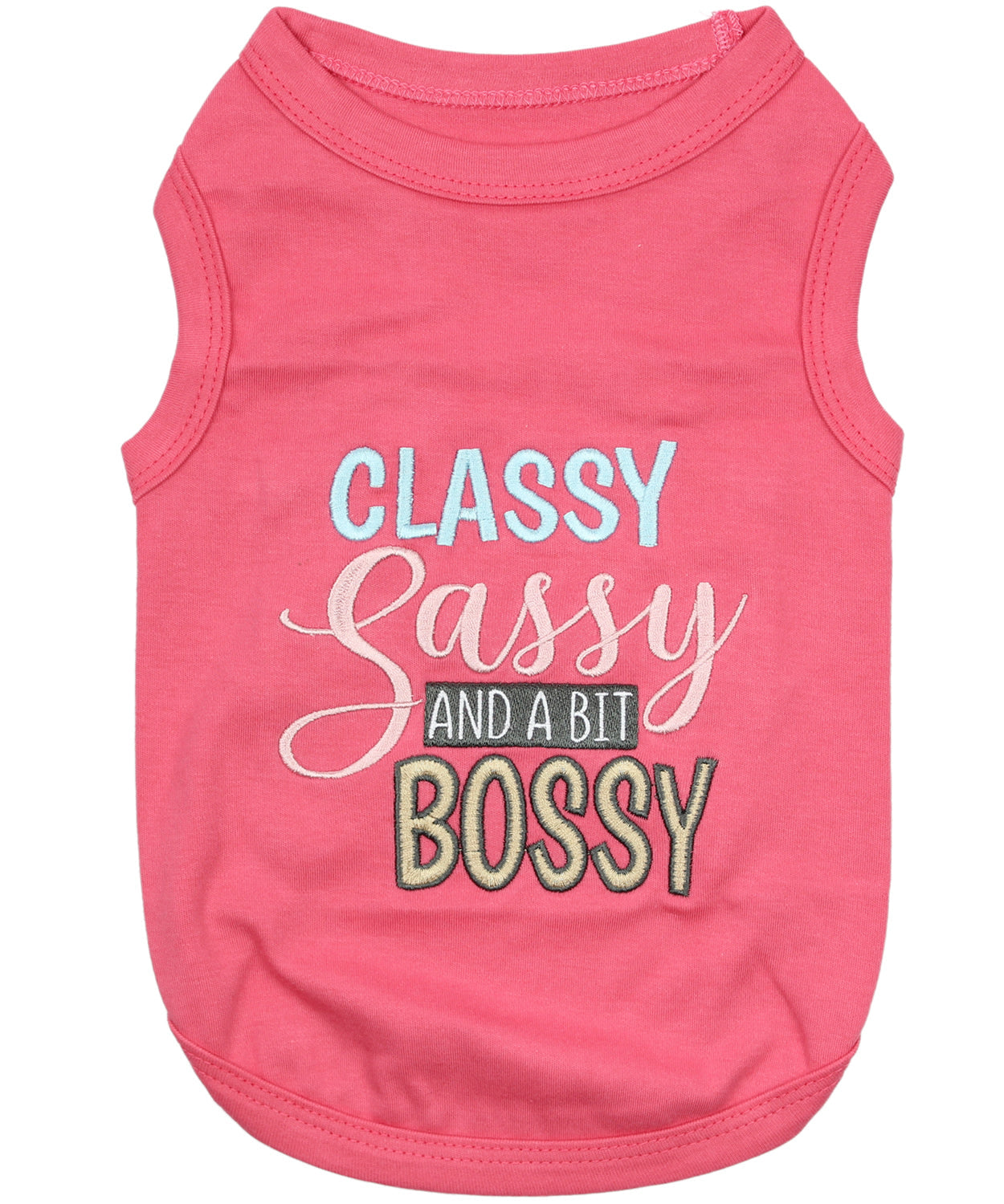 Parisian Pet Classy, Sassy, & a Bit Bossy Dog T-Shirt-Pink
