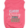 Parisian Pet Classy, Sassy, and a Bit Bossy Dog & Cat T-Shirt – Trendy & Fun Pet Apparel - Pink