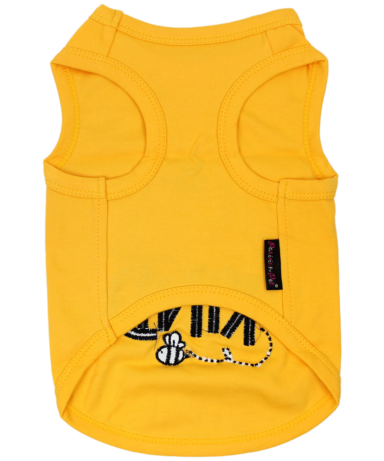 Parisian Pet Bee Kind Embroidered Dog Shirt - Trendy Pet Apparel, Yellow