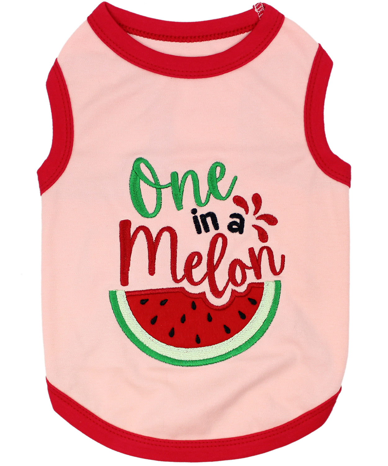Parisian Pet One in a Melon Dog Shirt  Fun Summer Pet T-Shirt for Dogs & Cats, Pink