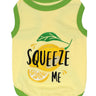 Parisian Pet Squeeze Me Dog Shirt – Playful Graphic Pet T-Shirt for Dogs & Cats, Yellow