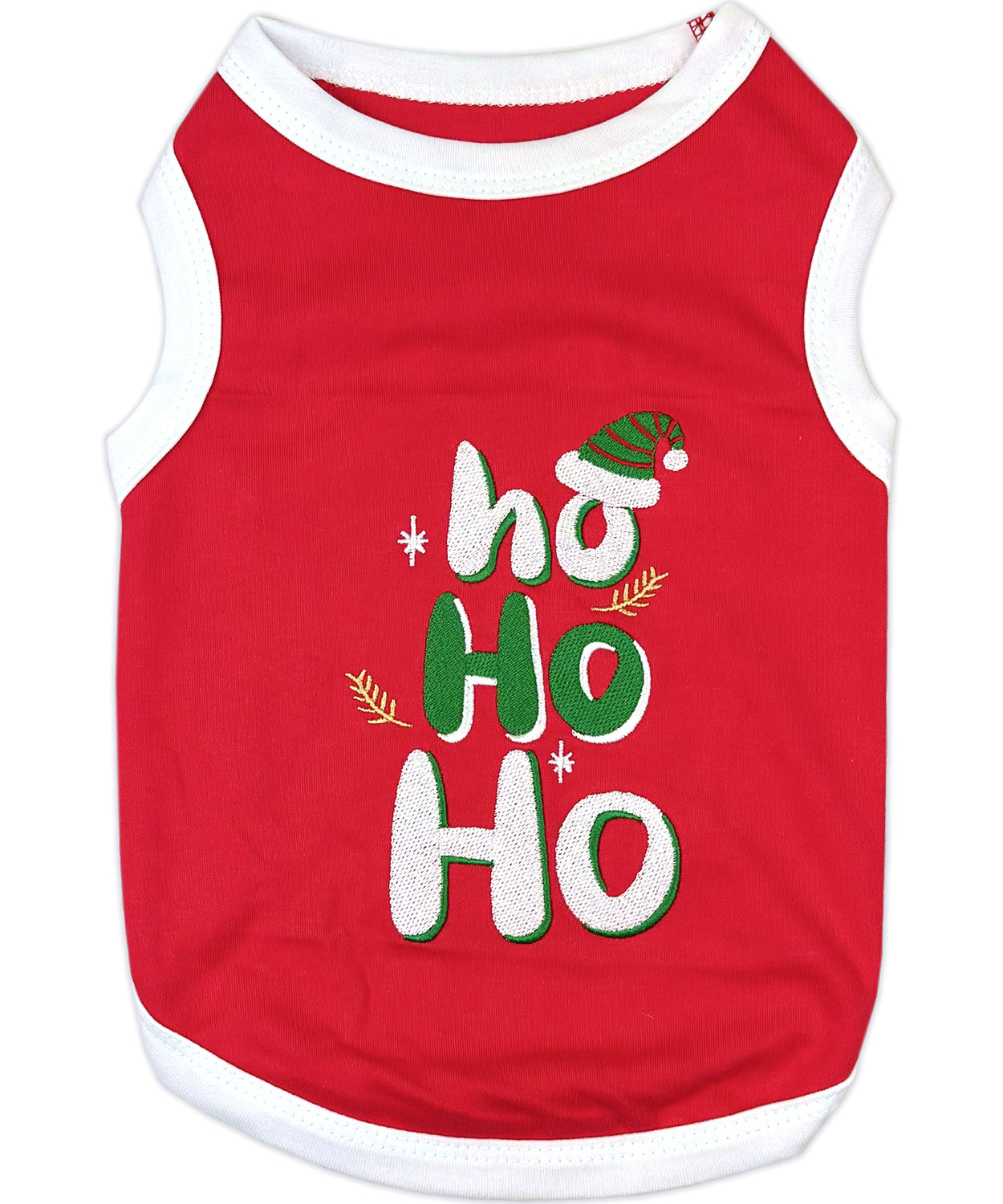 Parisian Pet Ho Ho Ho Pet Holiday Shirt - Christmas Dog Outfit, Red